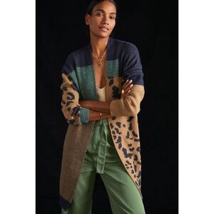 Pilcro Multicolor Leopard Cardigan